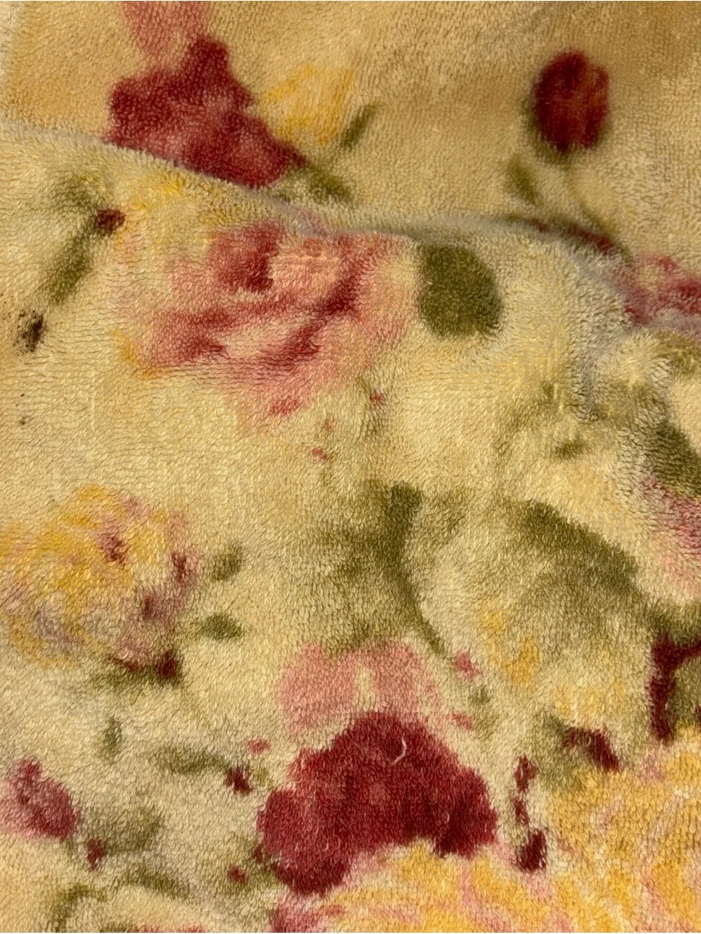 VGE RALPH LAUREN *KATHLEEN Yellow FLORAL Shabby ROSES HAND TOWEL & BATH TOWEL